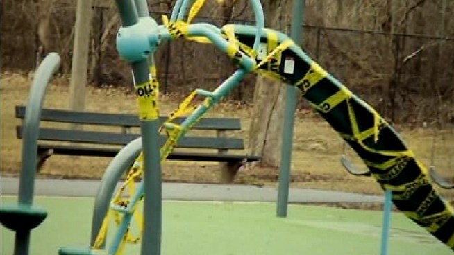 Linda and Mark Jacobs said their daughter, Bridy Jacobs, fell off a slide called the Evos Slalom Glider in Sauganash Park on June 10, 2011. Bridy Jacobs broke her arm, they said.