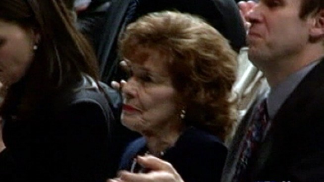 The crowd at Penn State took to their feet on Thursday for Sue Paterno during the memorial service for her husband Joe Paterno.