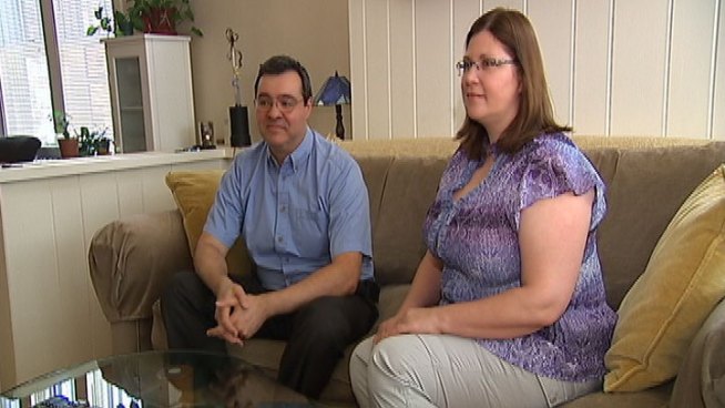 Steve Veach and his wife, Ann Battenfield, say they've been turned down by six insurance companies. Nesita Kwan reports.
