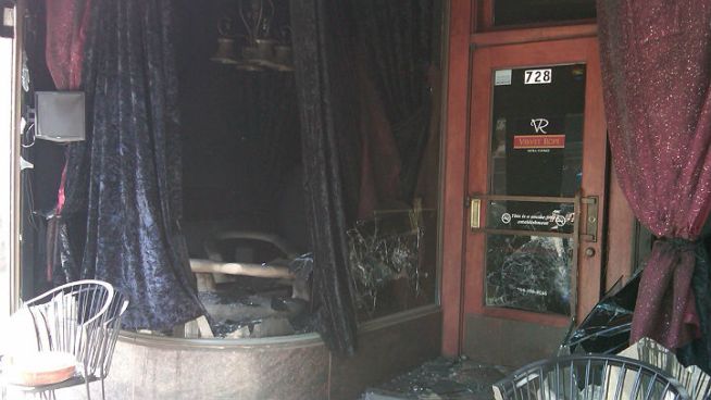 Frank Elliott, owner of Velvet Rope Lounge, said derogatory messages were found on one of the walls after the fire inside the nightclub, the only gay bar in Oak Park. Officials are investigation the incident as arson.