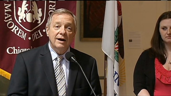 Speaking at Loyola University, Sen. Dick Durbin on Monday said he wants more disclosure to students about private student loans and called for the ability to have them discharged with bankruptcy.