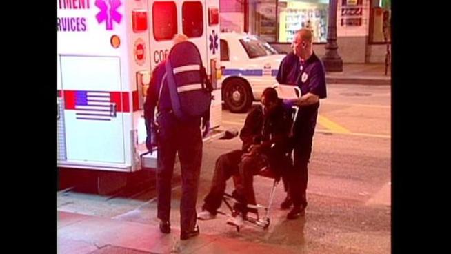 Chicago police are looking for homeless man accused of stabbing two men after they harassed him at a Red Line stop.