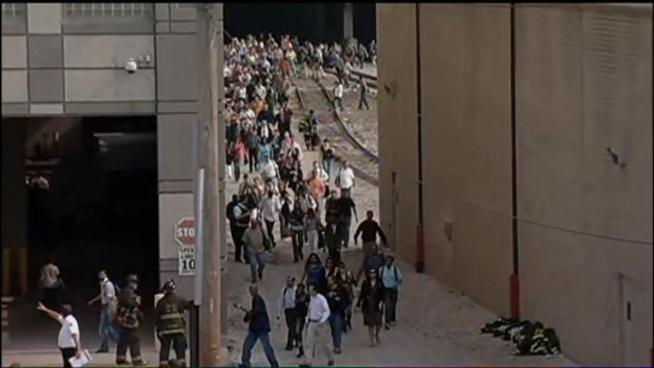 June 3, 2011: Passengers describe two large bumps as the trains collided at a curve in the tracks Friday morning.
