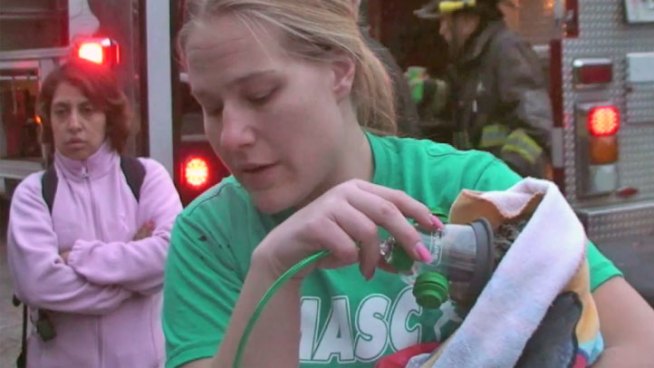A group of neighbors rushed in to help firefighters save a man and his pets from a burning home. Rob Elgas reports.