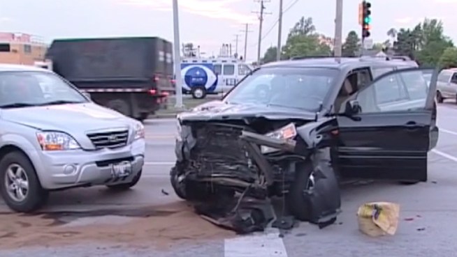 A suspect is in custody following a slow-speed chase and multiple crashes.