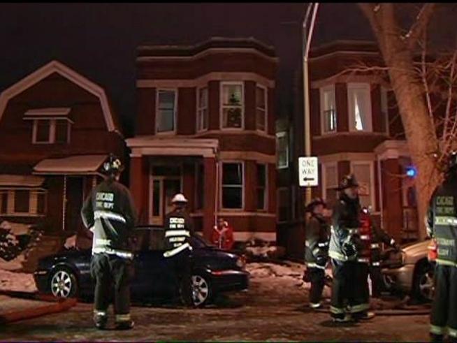 A fire broke out in a two-story home in Park Manor Wednesday night.