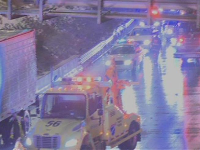 A truck crash on the <a title=