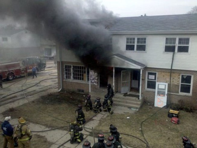 Officials say the burning of homes in the way of the O'Hare expansion offers 