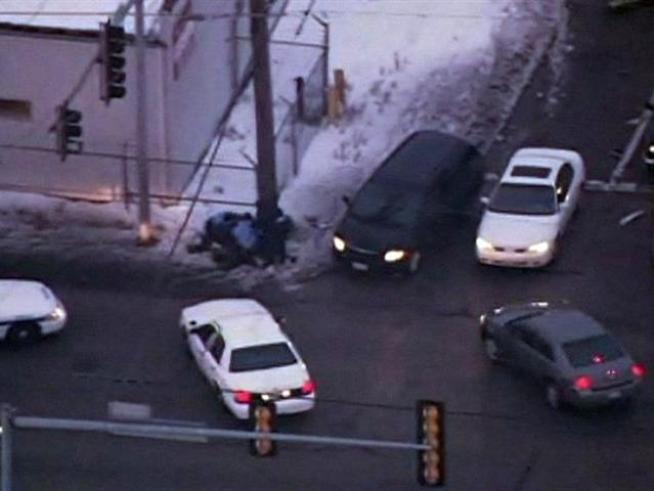 Watch as Rockford police apprehend a suspect from a high speed chase.