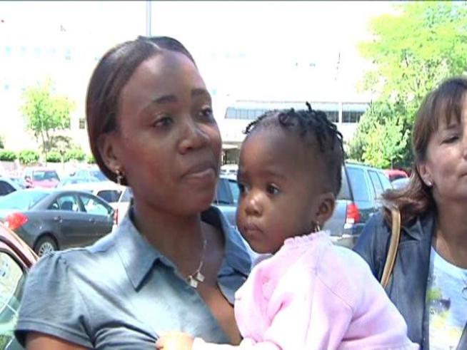 Eighteen-month-old Rose Daphcar Calixte of Haiti is in Northwest Indiana for surgery to repair a congenital urological problem.