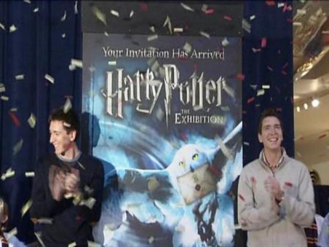 Oliver and James Phelps, who play the Weasley twins in the Harry Potter films, were on hand to announce an upcoming exhibit at The Museum of Science and Industry:  Harry Potter: The Exhibition, opening April 30th, 2009.
