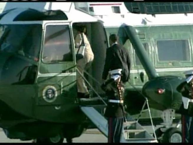 The First Family Arrives at Their <a title=