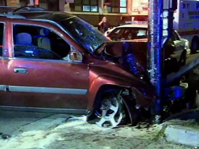 Multiple vehicles crashed at Belmont and Pulaski.