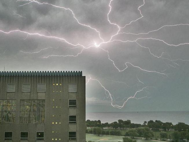 The now-familiar sight of isolated flooding, downed trees and dangling power lines was left in the wake Wednesday of a powerful cluster of storms that brought the unfamiliar sound of tornado sirens to <a title=