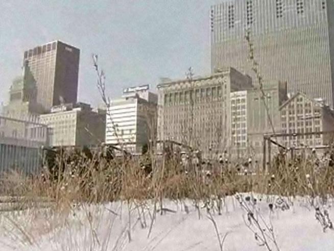 On a single digit day buried under a foot and a half of icy snow, The Lurie Garden at the south end of Millennium Park still exudes peace and beauty.