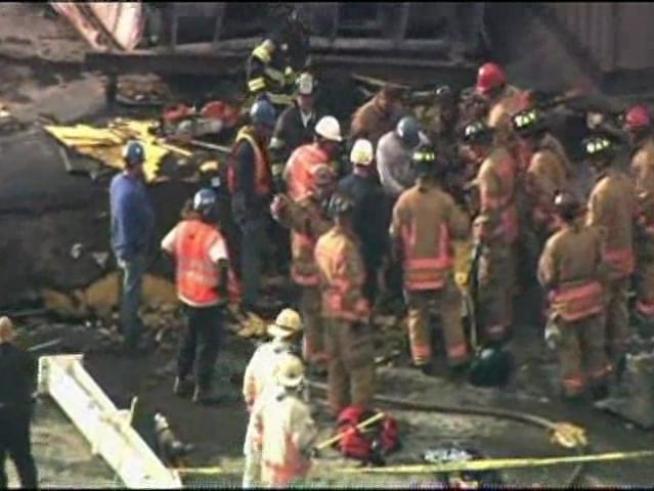 One person was trapped after the collapse of an abandoned Menards store at Higgins and Barrington roads in Hoffman Estates.