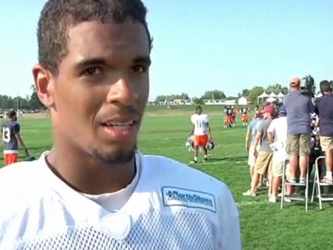 At Bears training camp in Bourbonnais, defensive lineman says he's working hard and doing everything he can to get the coaches to notice him.