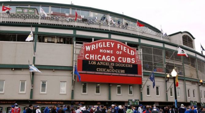 That's Classic: Cubs Fans Ice Skating at Wrigley
