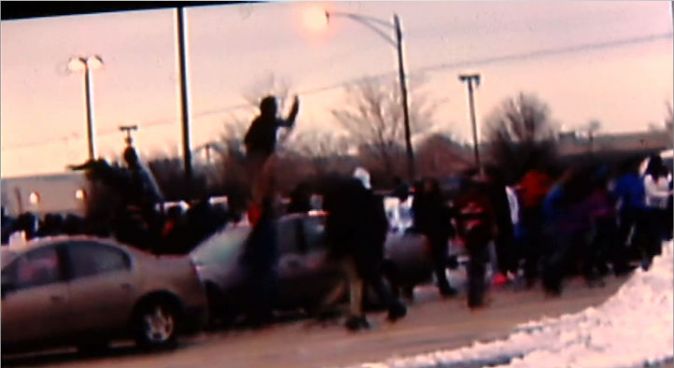 Two people were injured and dozens arrested after chaos broke out at Ford City Mall.