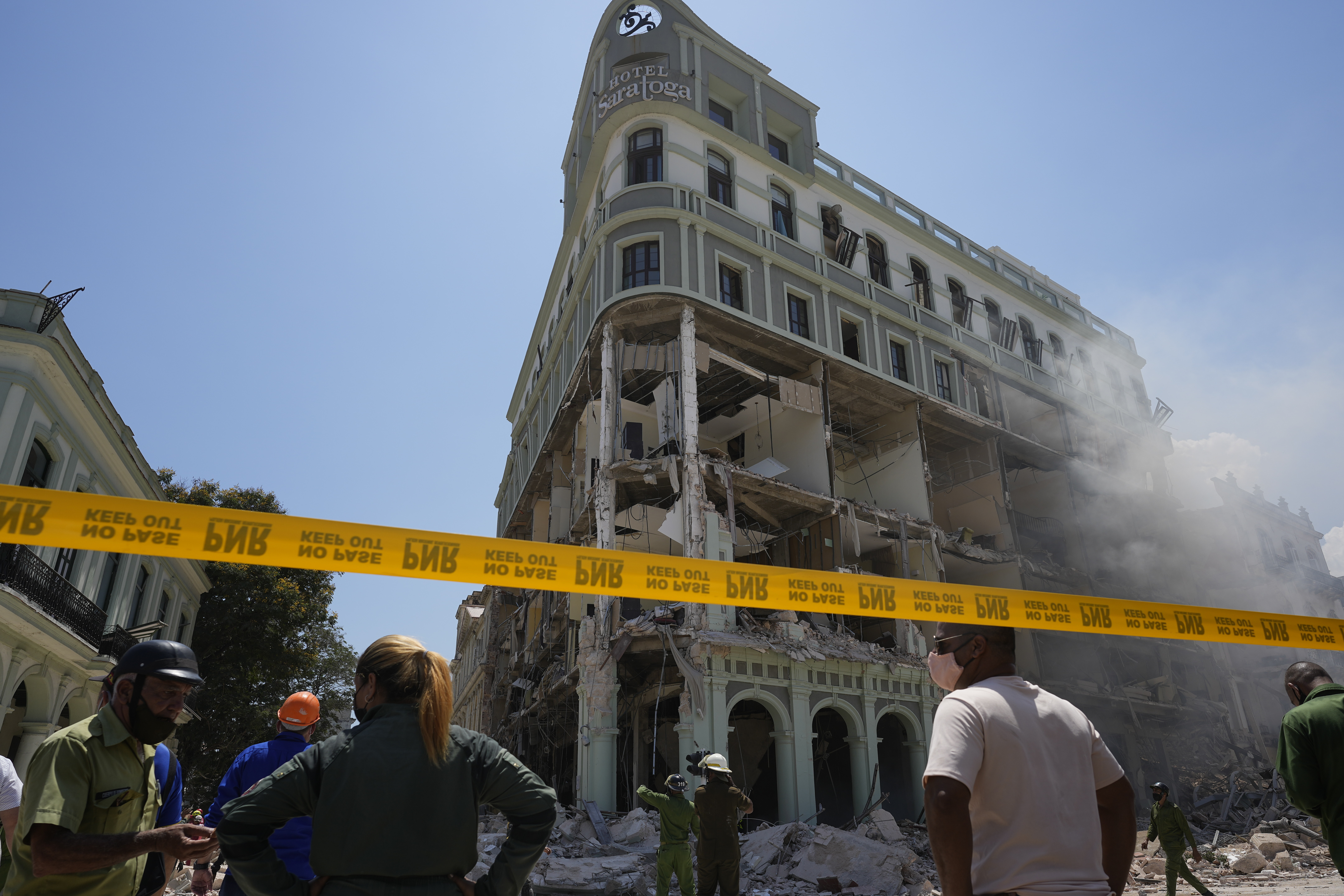The five-star Hotel Saratoga is heavily damaged after an explosion in Old Havana, Cuba