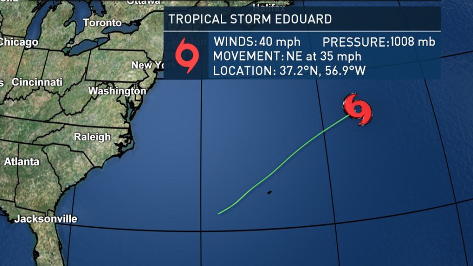 Tropical Storm Edouard Moves Through Atlantic Away From US – NBC Chicago
