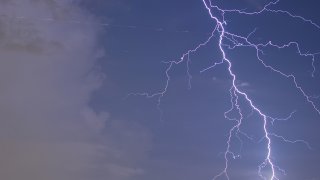 [UGCPHI-CJ-weather]Lightening still shot from Pennbrook Middle School field North Wales PA.