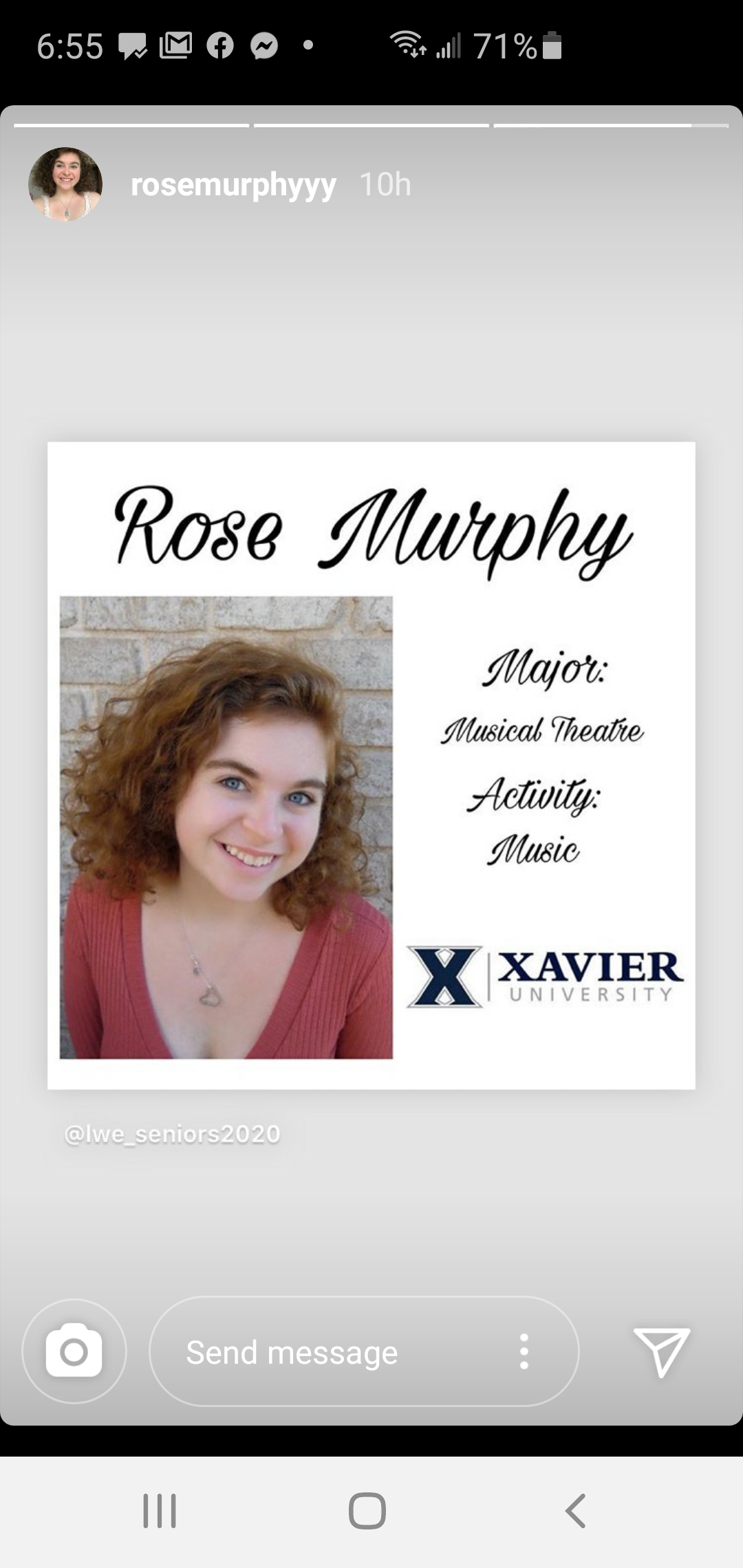 Rose Murphy<br>Attending Xavier Cincinnati