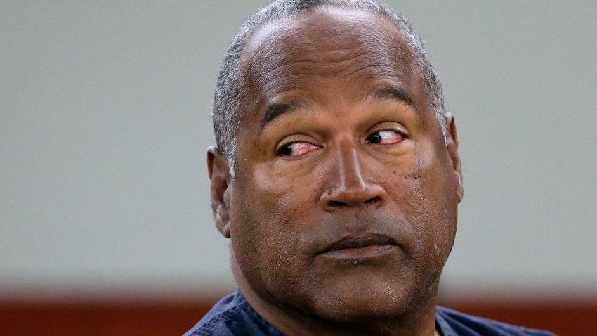 This May 13, 2013 photo shows O.J. Simpson during an evidentiary hearing in Clark County District Court in Las Vegas.