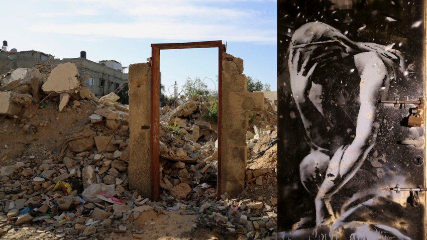 Mideast Palestinians Banksy