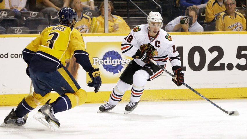 Blackhawks Predators Hockey