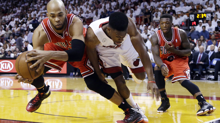 APTOPIX Bulls Heat Basketball