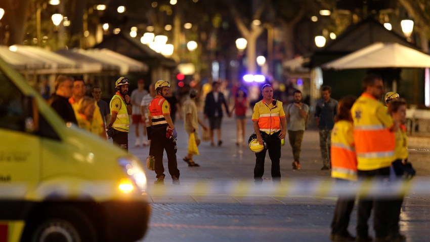 Spain Barcelona Pedestrians Hit