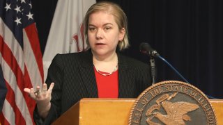 Dr. Allison Arwady, Commissioner, Chicago Department of Public Health, speaks at a news conference, Thursday, Jan. 30, 2020, in Chicago.