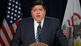 Illinois Gov. J.B. Pritzker announces that three more people have died in the state from from Covid-19 virus, two Illinois residents and one woman visiting from Florida, during a March 19, 2020, news conference in Chicago.