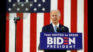 Democratic presidential candidate, former Vice President Joe Biden, speaks Tuesday, June 30, 2020, in Wilmington, Del.