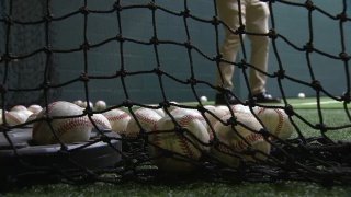 Baseballs generic batting cage