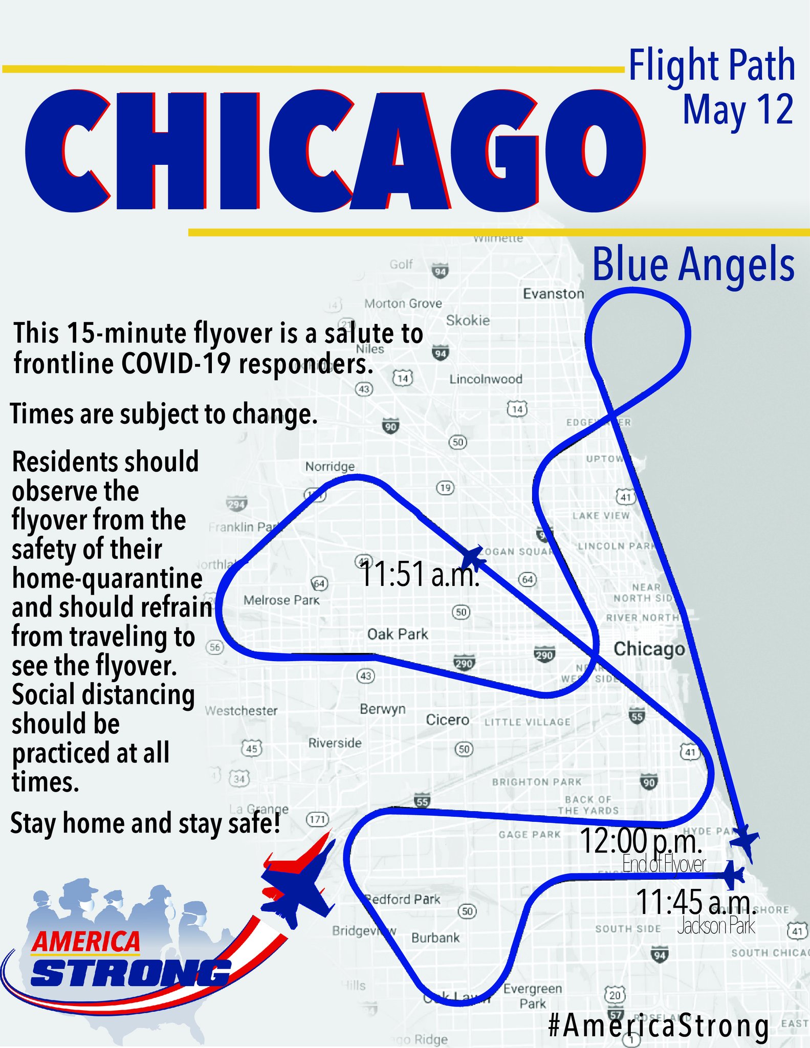 Blue Angels Chicago Flyover Map Where You Can See Them Nbc Chicago