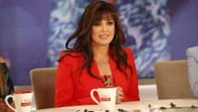 Marie Osmond is seen on set of CBS's "The Talk."