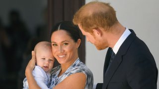 Prince Harry, Duke of Sussex, Meghan, Duchess of Sussex and their baby son Archie Mountbatten-Windsor