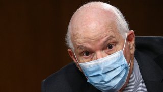 U.S. Sen. Ben Cardin (D-MD) listens during a Senate Foreign Relations Committee hearing on Capitol Hill, June 18, 2020, in Washington, DC.