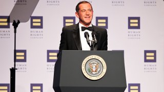 Former HRC President Joe Solmonese speaks at the 15th Annual Human Rights Campaign National Dinner at the Washington Convention Center on October 1, 2011 in Washington, DC.