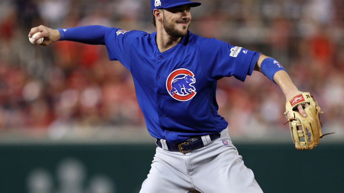 National League All-Star Kris Bryant #17 of the Chicago Cubs