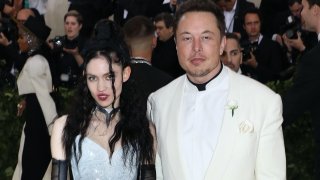 In this May 7, 2018, file photo, Grimes and Elon Musk attend the 2018 Costume Institute Benefit at the Metropolitan Museum of Art in New York City.