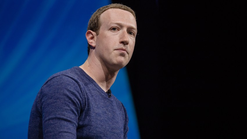 In this May 24, 2018, file photo, Mark Zuckerberg, chief executive officer and founder of Facebook Inc., listens during the Viva Technology conference in Paris, France.