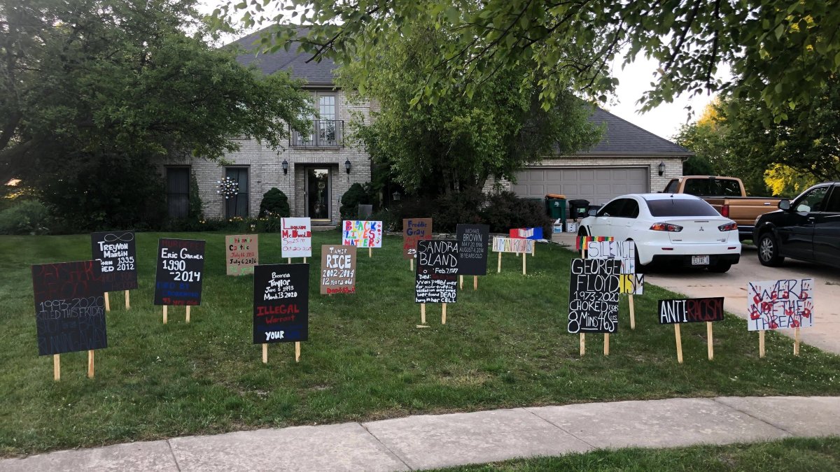 Suburban Homeowners Turn Front Yard Into Tribute Honoring Lives Lost to
