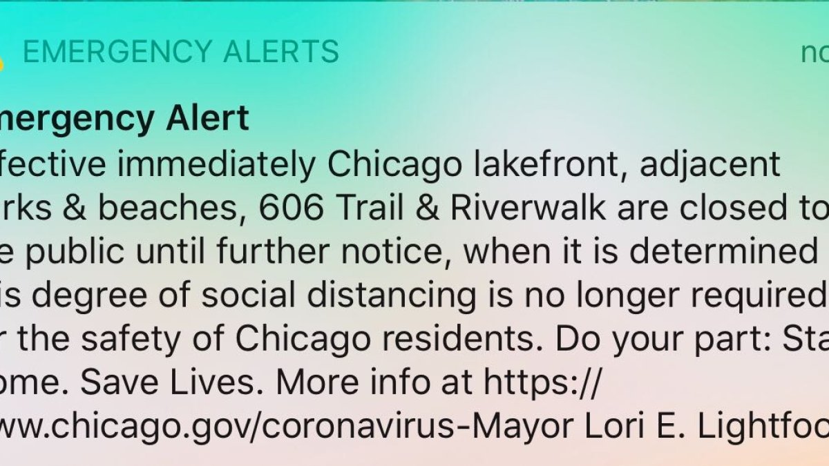 Chicago Sends Emergency Alert About Lakefront Closure NBC Chicago
