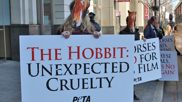 PETA-demonstrators-hobbit