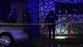 Police investigate after two men were shot Feb. 1, 2020, in the 200 block of North Pulaski Road.