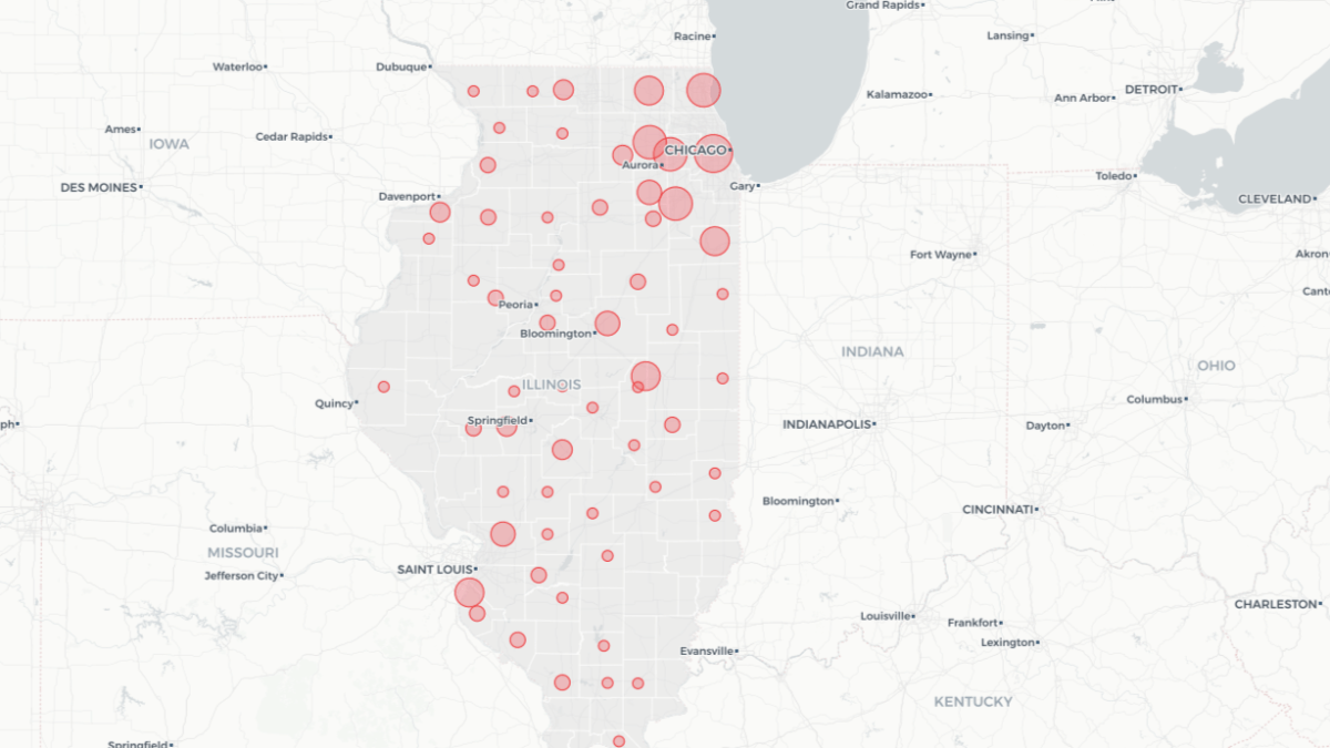 Coronavirus Illinois A Map of Cases by County NBC Chicago
