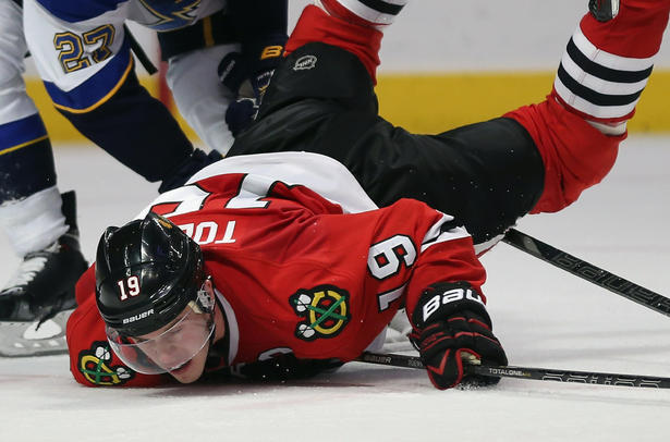 Toews Goes Down